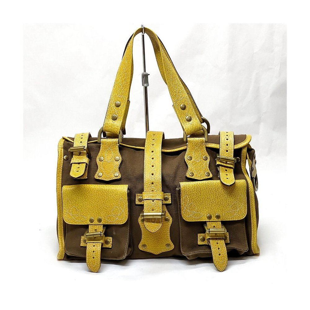 Mulberry Hand Bag Brown Canvas 2426011